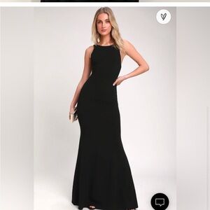 Lulus mermaid black high neck dress size M NEVER WORN